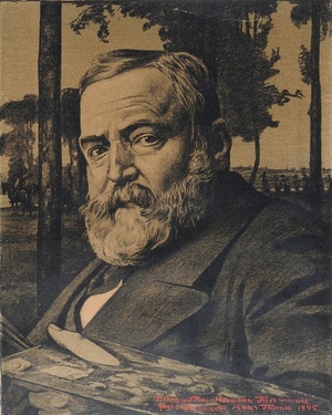 Hans Thoma Selbstbildnis Lithographie